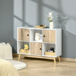 Bookcase Display Cabinet With 6 Storage Cubes Living Room | One Size | Natura