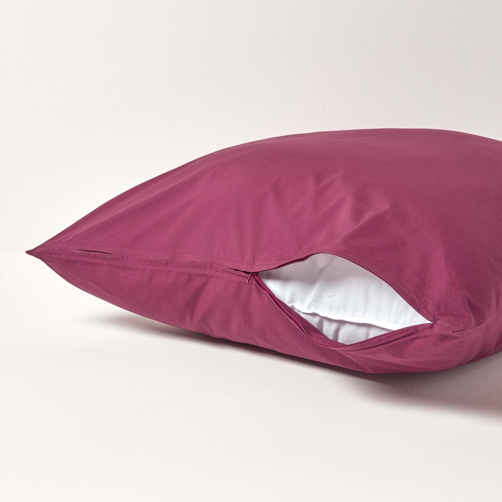 Continental Egyptian Cotton Pillowcase 200 Tc | 60cm x 60cm | Plum
