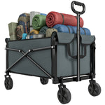 81l Festival Trolley On Wheels, Garden Folding Trolley Cart | Grey