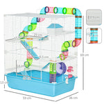 Hamster Cage W/ Water Bottle, Exercise Wheel, Tubes, Ramps-light Blue | Blue