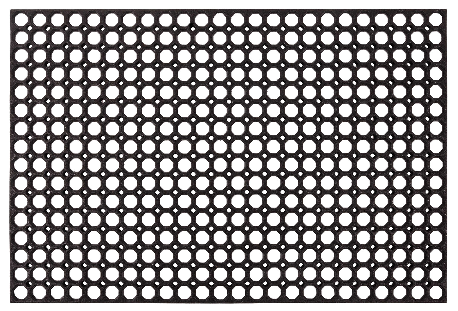 Rubber Ring Entrance Doormat | 120cm x 80cm | Black