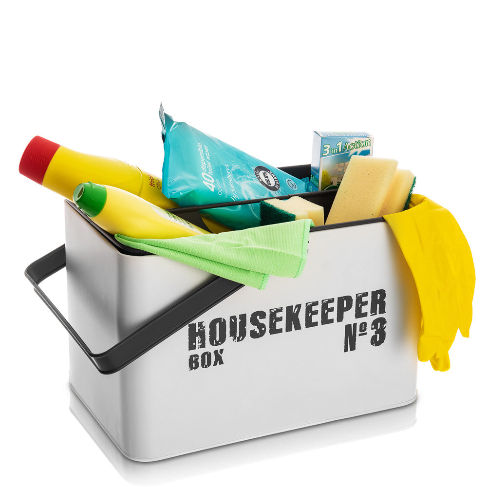 Livivo Metal Housekeeping Cleaning Caddy With Removable Organiser Tray