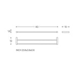 Double Towel Rack Matt Stainless Steel Logic (60cm)