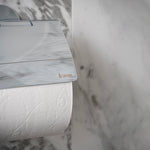 Toilet Roll Holder With Lid Cover - Self Adhesive Wall Mount | Polished Chrome