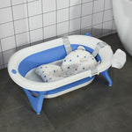 Foldable Baby Bath Tub Ergonomic With Temperature-induced Water Plug | Blue