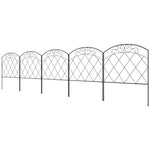 Decorative Garden Fencing, 24"x9.8' Picket Fence Panels