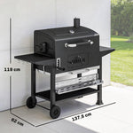 Charcoal Bbq Grill With Electric Rotisserie Kit, Barbecue Grill