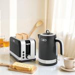 3000w Rapid Boil Kettle And Toaster Set With Otter Thermostat | Black