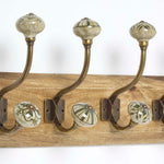 Decorative Green Wall Mounted Coat Hook Rack
