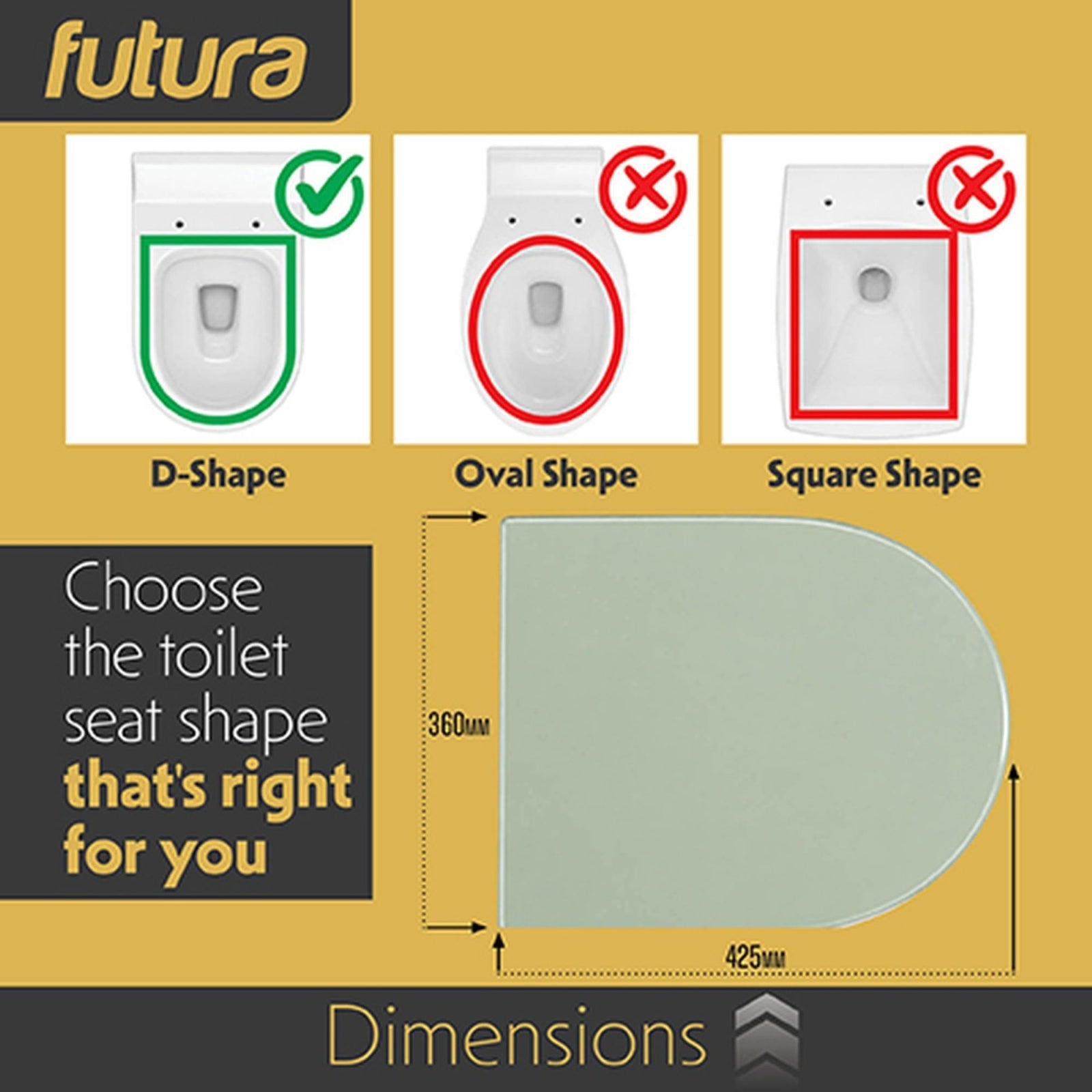 Toilet Seat Soft Close D Shape, Premium Thermoplastic, Quick Release, Top & Bottom Fixings | Sage Green