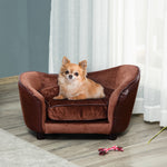 Dog Sofa Chair W/ Legs Cushion For Xs Dog Cat 68.5x40.5x40.5 Cm, Brown