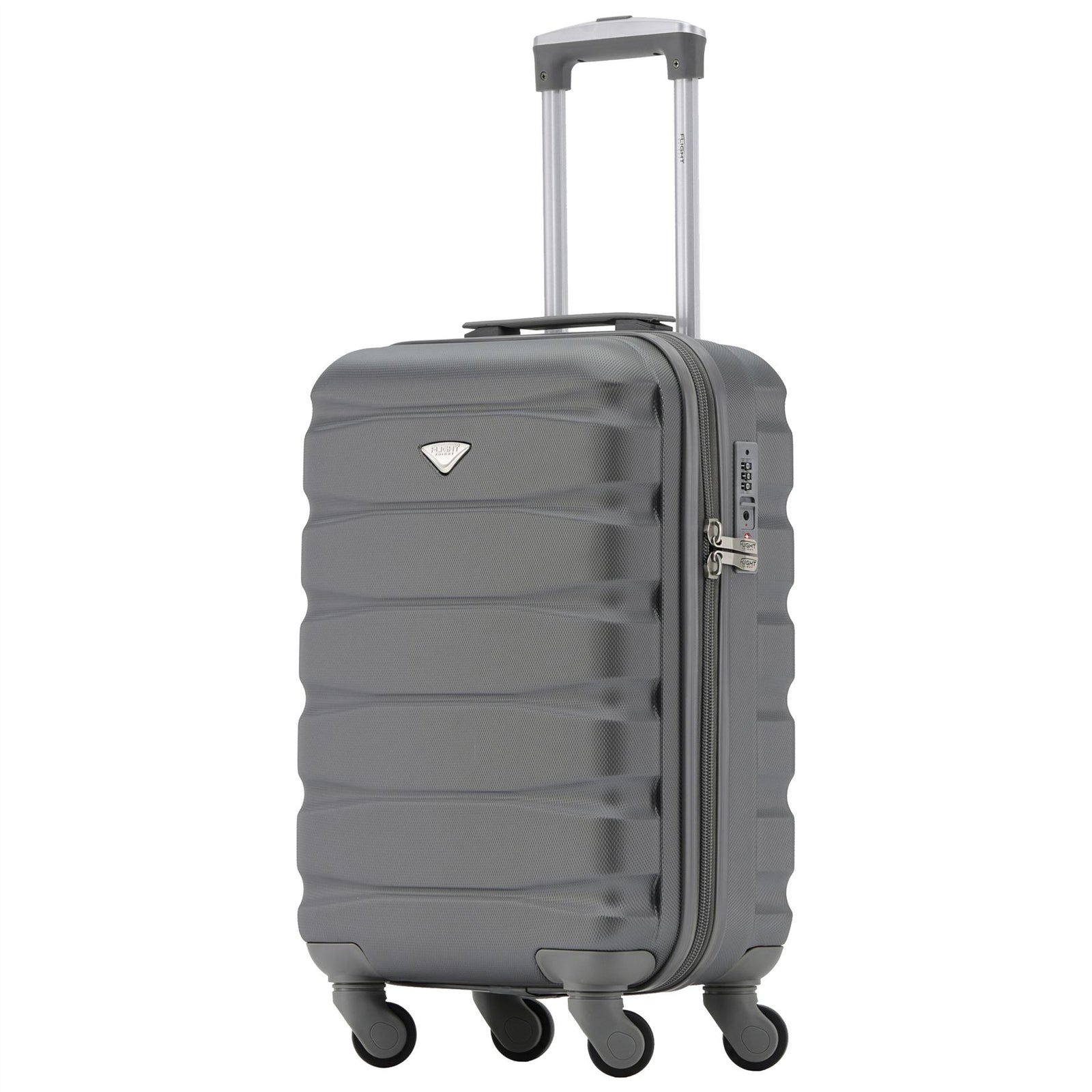 55x35x20cm Lightweight 4 Wheel Cabin Carry On Suitcase Overhead Case Approved For 100+ Airlines With Integrated Tsa Lock | 55 x 35 x 20cm | Charcoal