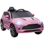 Aston Martin Dbx Licensed 12v Kids Ride On Car W/ 4 Suspension Wheels | Pink