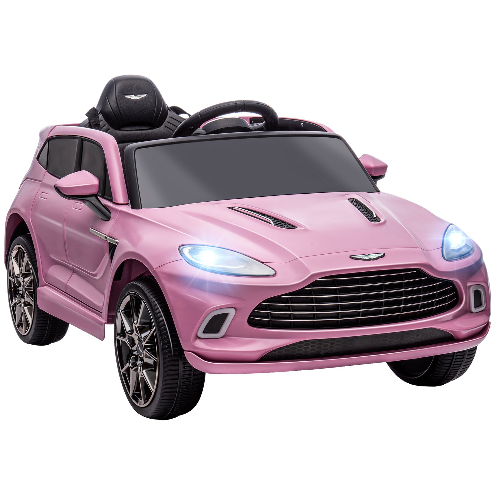 Aston Martin Dbx Licensed 12v Kids Ride On Car W/ 4 Suspension Wheels | Pink