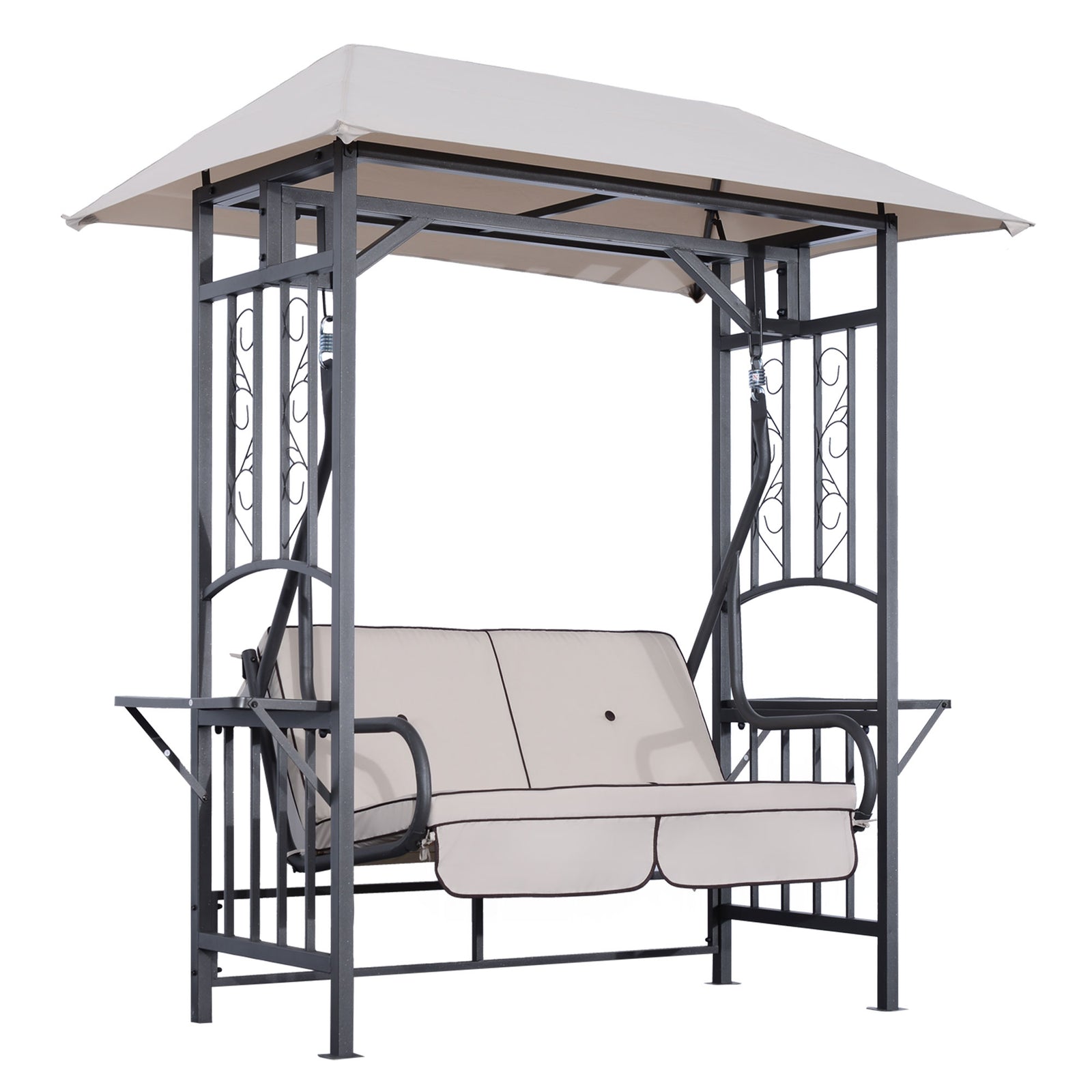 Outdoor Garden 2 Seater Canopy Swing Seat Porch Hammock