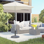 Garden Parasol Base, Round Resin Sun Umbrella Base | 12kg | Bronze