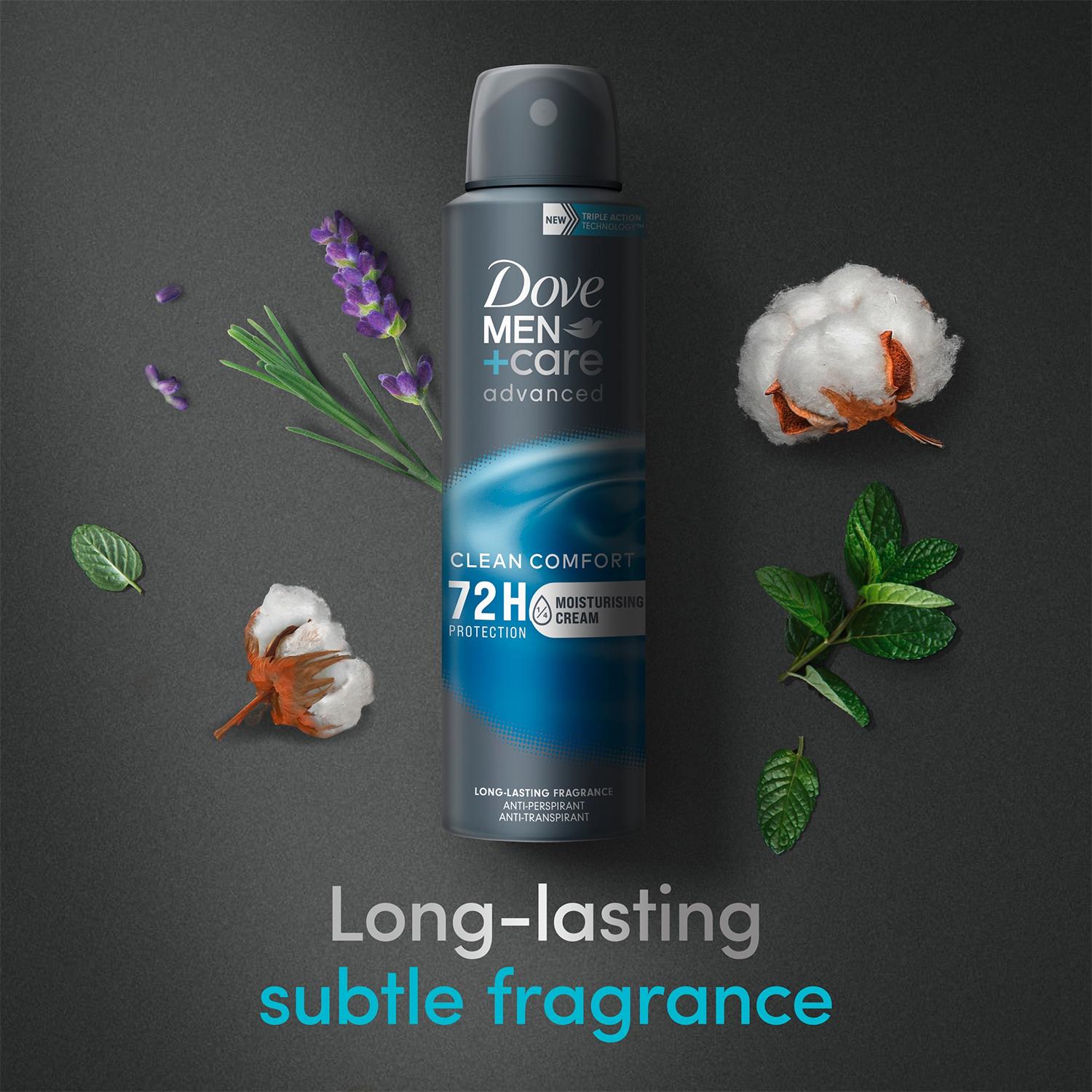 Men+care Antiperspirant Deodorant 72h Protection, Clean Comfort, 6x 150ml