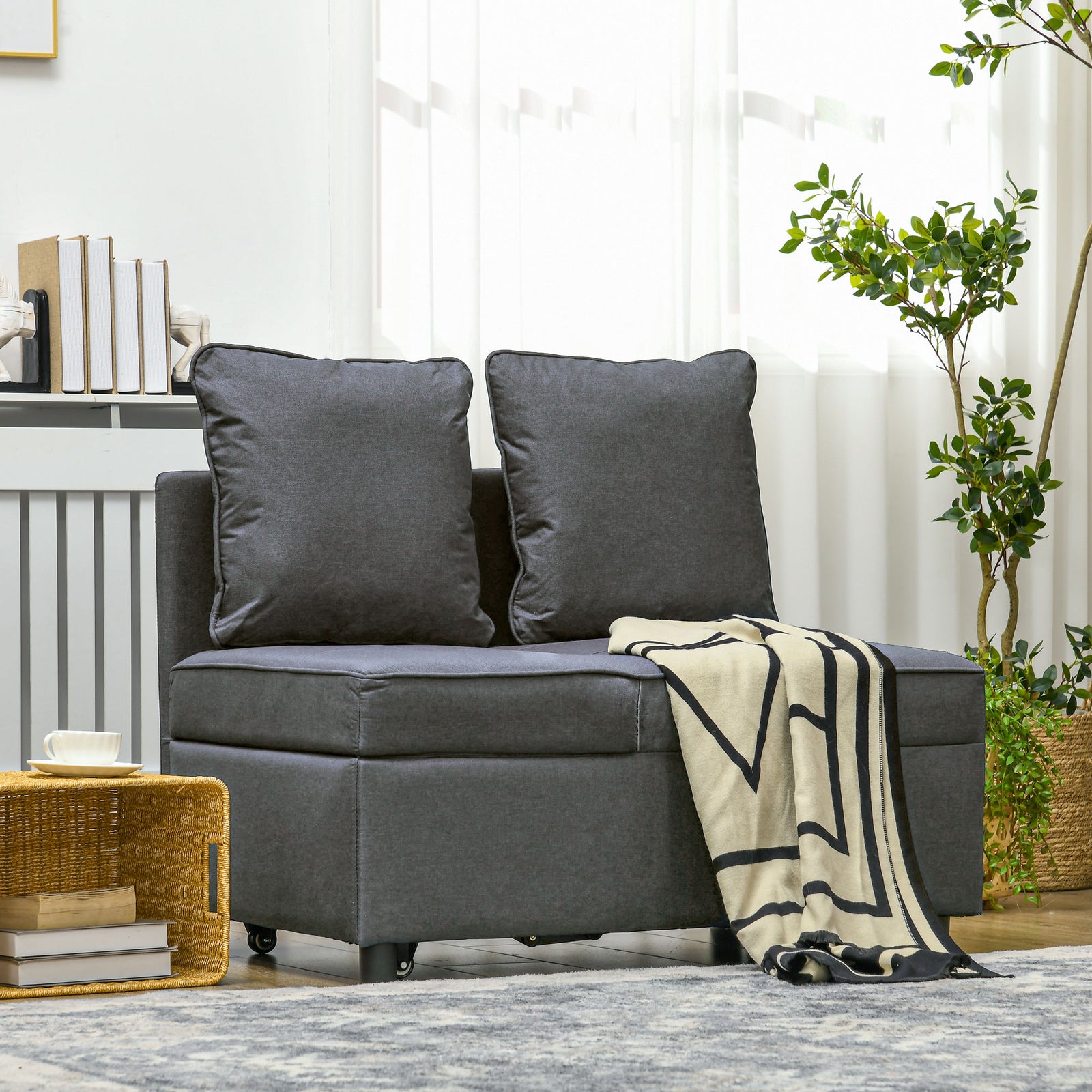 Folding Sleeper Sofa Bed Chair With Pillows Pocket | One Size