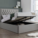 Wilson Fabric Ottoman Bed | Double | Grey