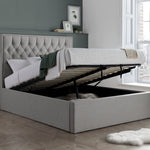 Wilson Fabric Ottoman Bed | Double | Grey