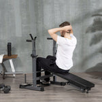 Adjustable Foldable Weight Bench With Barbell Rack