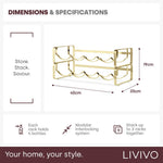 Metal Wine Rack Countertop Organiser For 4 To 16 Bottles | Gold