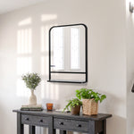 Rectangle Wall Mirror With Shelf 70 X 50/86 X 53cm | Medium | Black