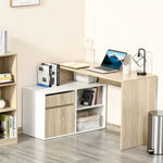 L-shaped Corner Desk With Storage Shelf