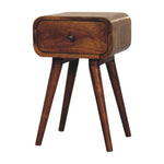 Solid Wood Avora Mini Chestnut Nightstand With 1 Drawer