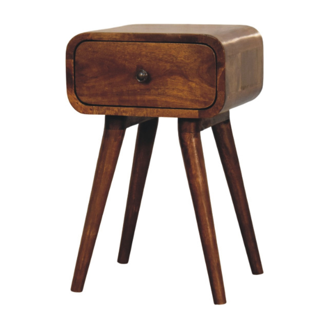 Solid Wood Avora Mini Chestnut Nightstand With 1 Drawer