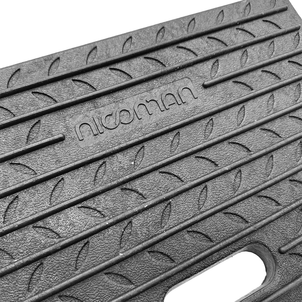 Rubber Kerb Ramp 1000kg Capacity For Cars, Motorbikes, Sheds, Driveways | Set of 2 | Black