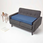 Cotton Orthopaedic Foam 2 Seater Booster Cushion | 50cm x 100cm | Navy Blue