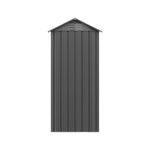 Metal Garden Storage Cabinet 2.7×1.9 Ft Apex Roof Shed With Adjustable 2 Shelves &  Lockable Double Doors | Grey