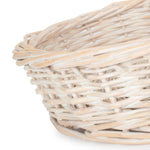 Wicker White Wash Heart Shaped Tray | Large | White