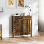 Radiator Cover With Drawer And Vertical Slats