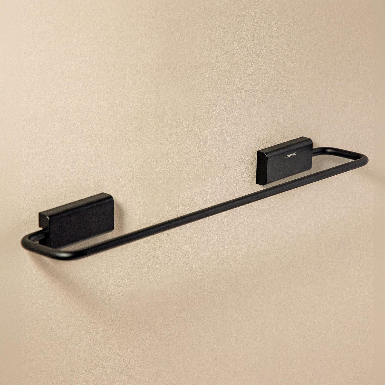 Towel Rail, 40cm, Screw-in Or Self-adhesive, Matt Black, Next Collection