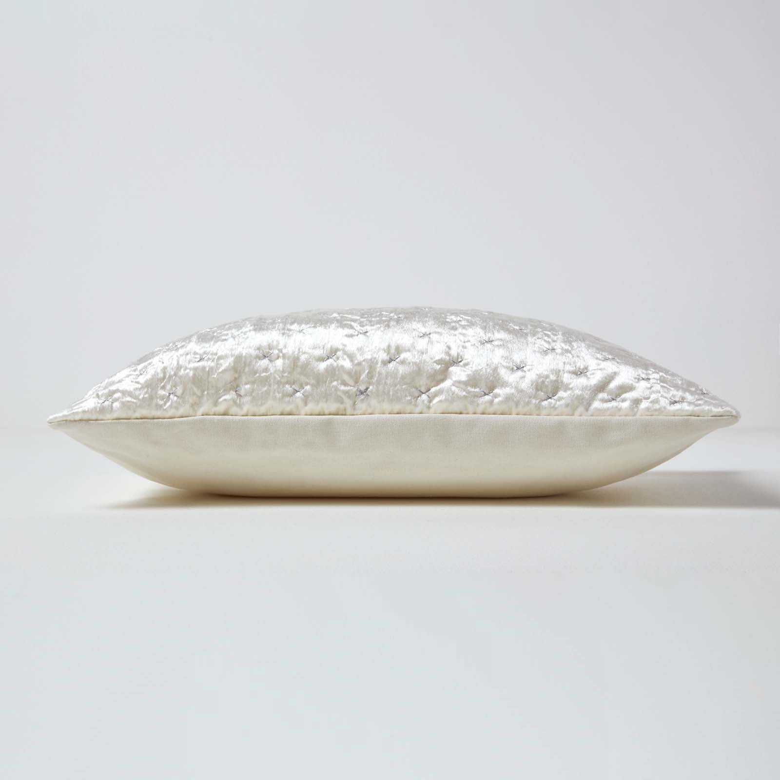 Crushed Velvet Cushion Cover | 40cm x 40cm | Cream