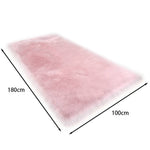 Retangular Super Soft Shaggy Area Rug Pink
