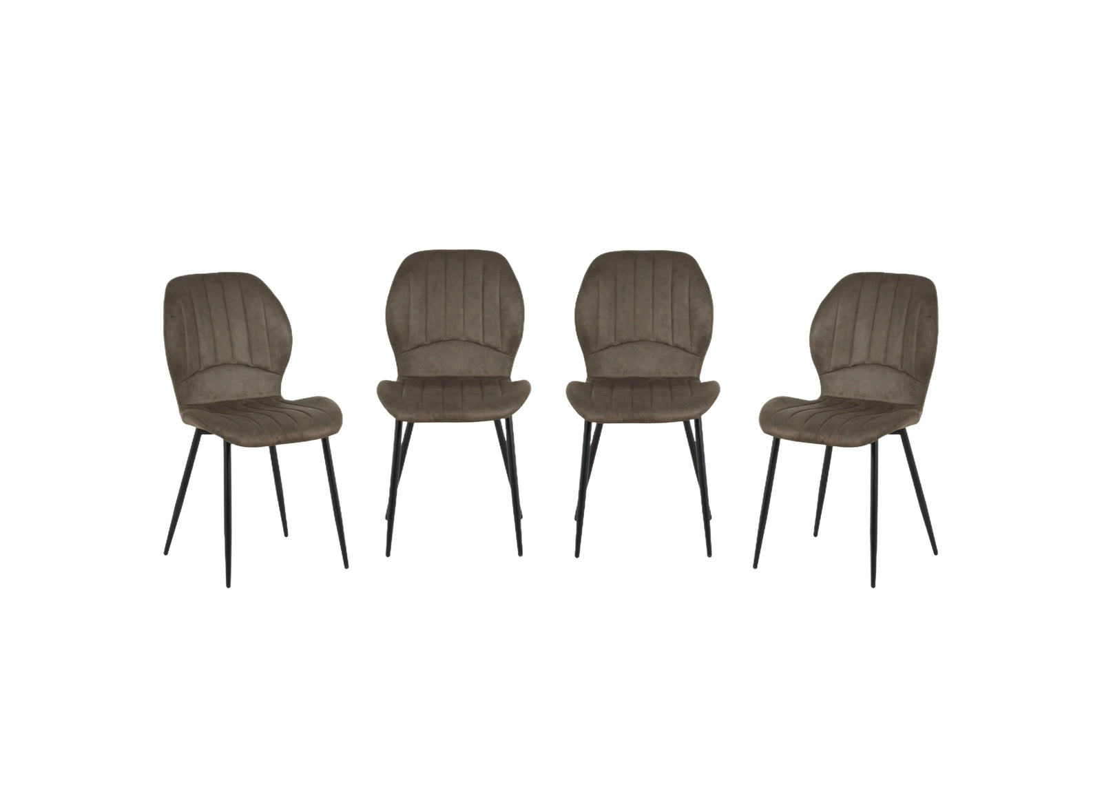 Seattle Dining Table With 4 Jaydn Leather Chairs | Grey