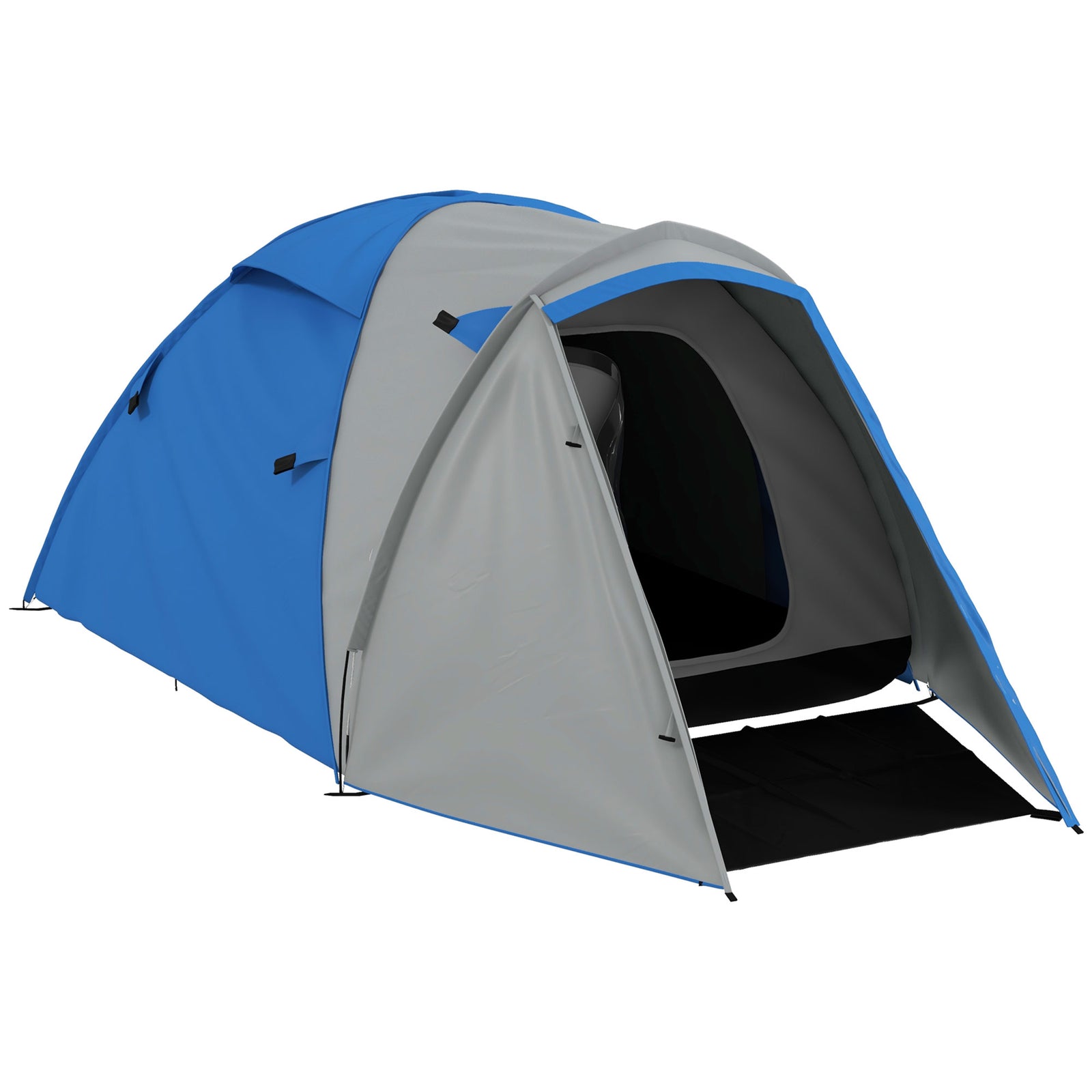 2-3 Man Camping Tent With Living Area, 2000mm Waterproof | Blue