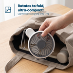 Handheld Mini Fan - 3 Speed Settings Rechargeable Type-c Usb | White