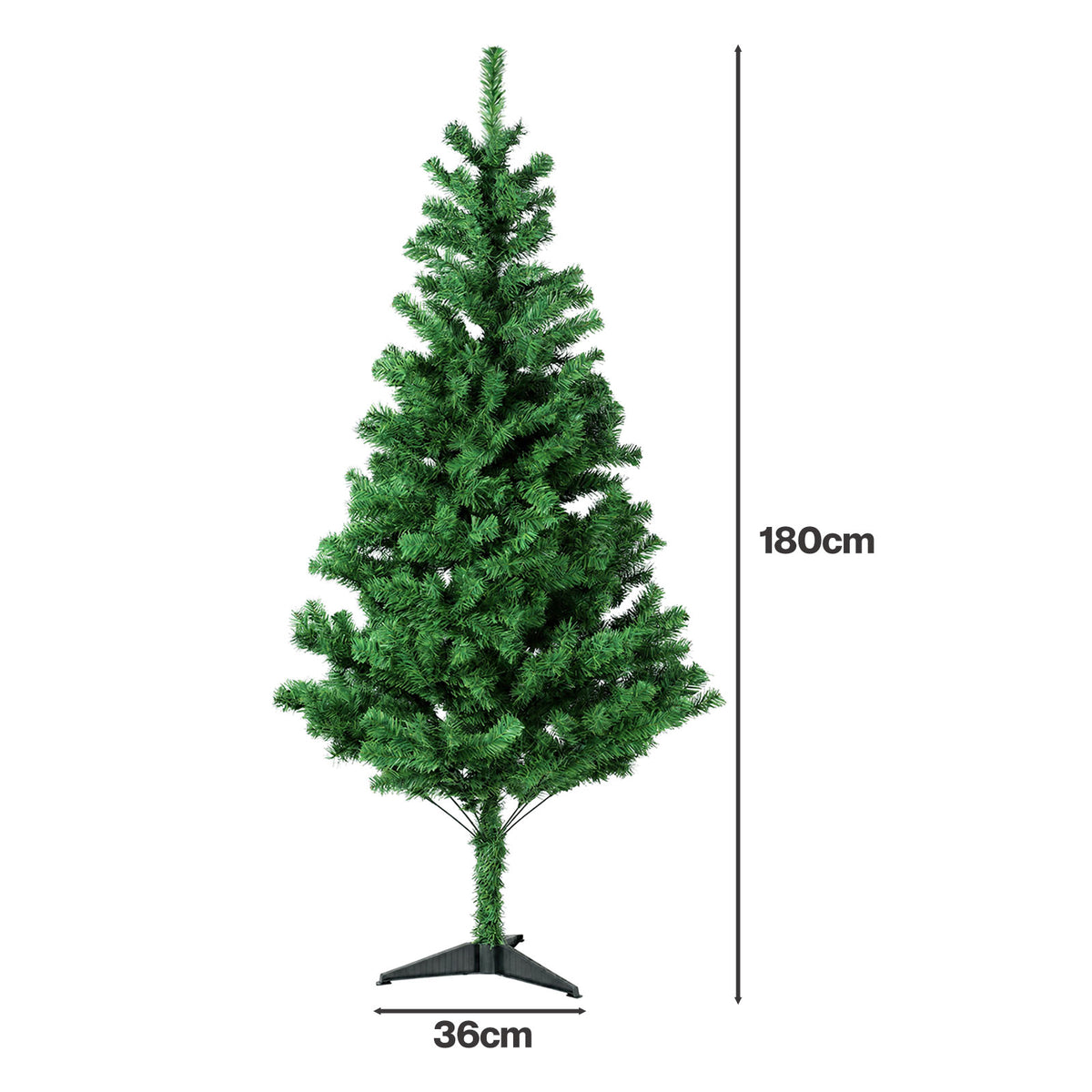 Santaco Christmas Tree 180cm Artificial Xmas Spruce 483 Pvc Tips Green