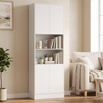 170cm Kitchen Pantry Cabinet With Soft-close Hinges | White