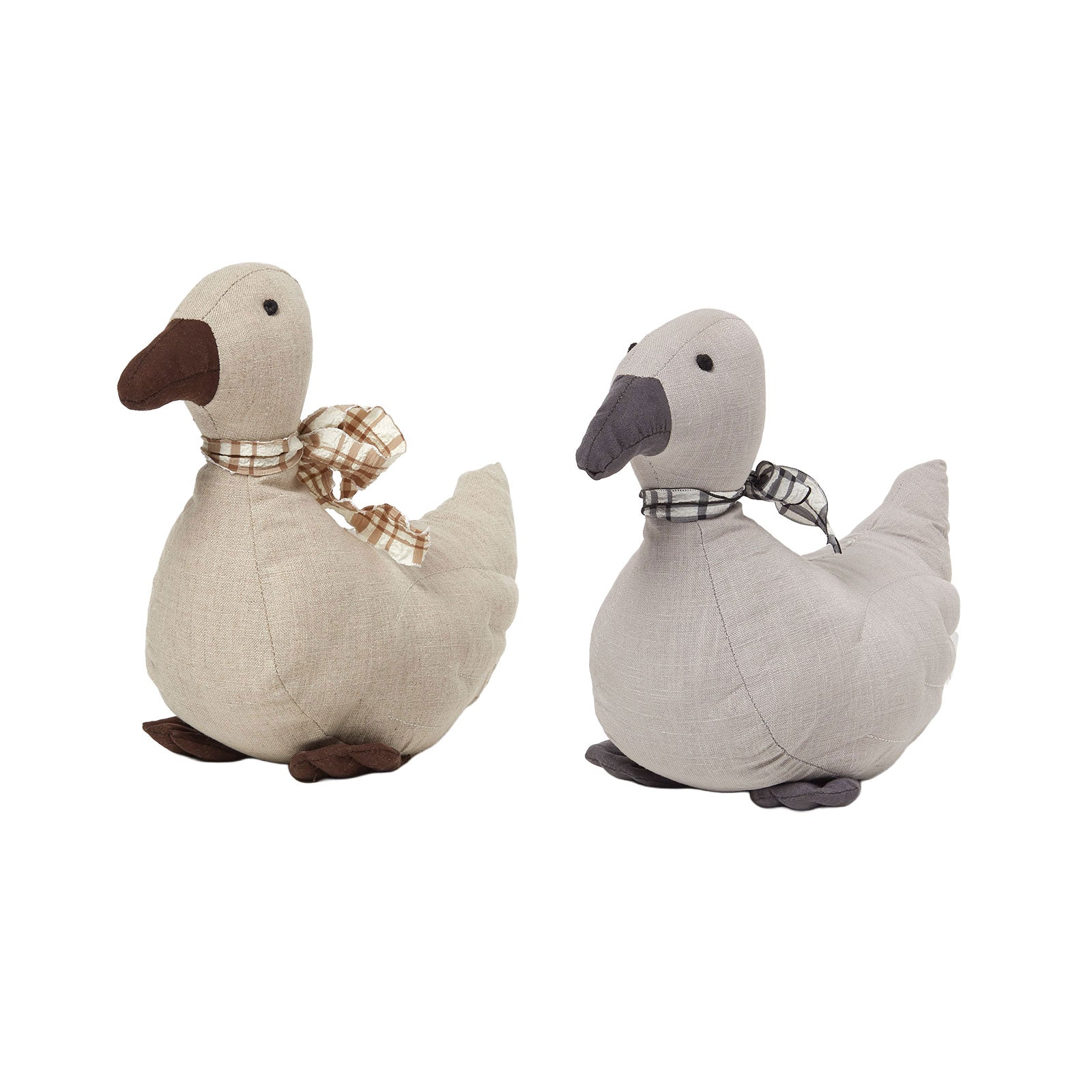 HOMESCAPES Weighted Duck Fabric Doorstop Pair