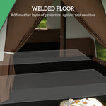 Camping Tent With 3000mm Waterproof Rainfly & Screen Panels | Green