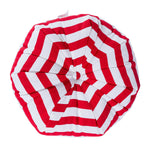 Striped Pleated Round Floor Cushion | 40cm x 40cm | Red