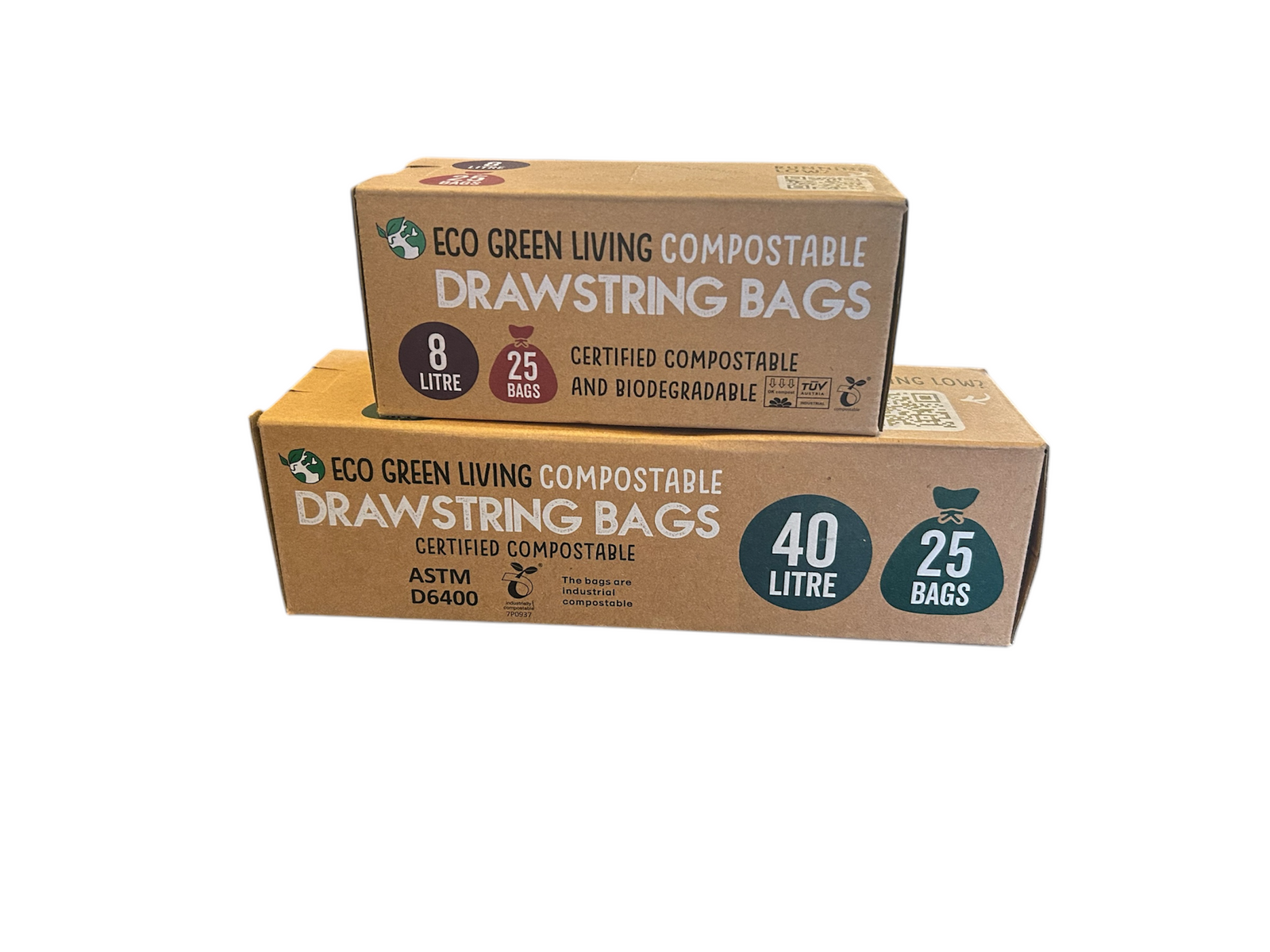Drawstring Bags 8l (25) And 40l (25), 50 Bags