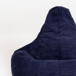Dalton Cord Bean Bag Chair & Pouffe | Navy Blue