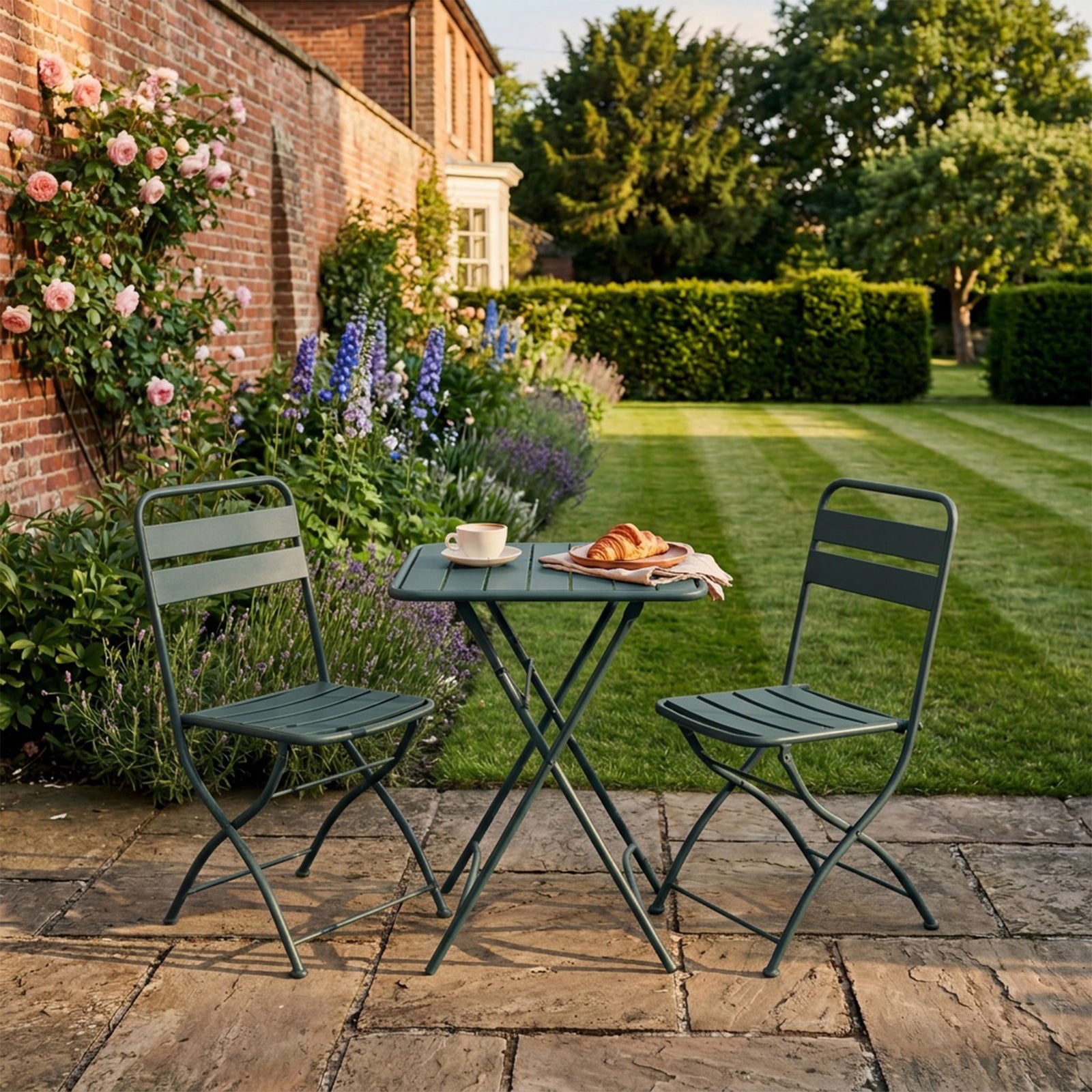 Colourways Vibrant Folding Patio Or Balcony Set | Green