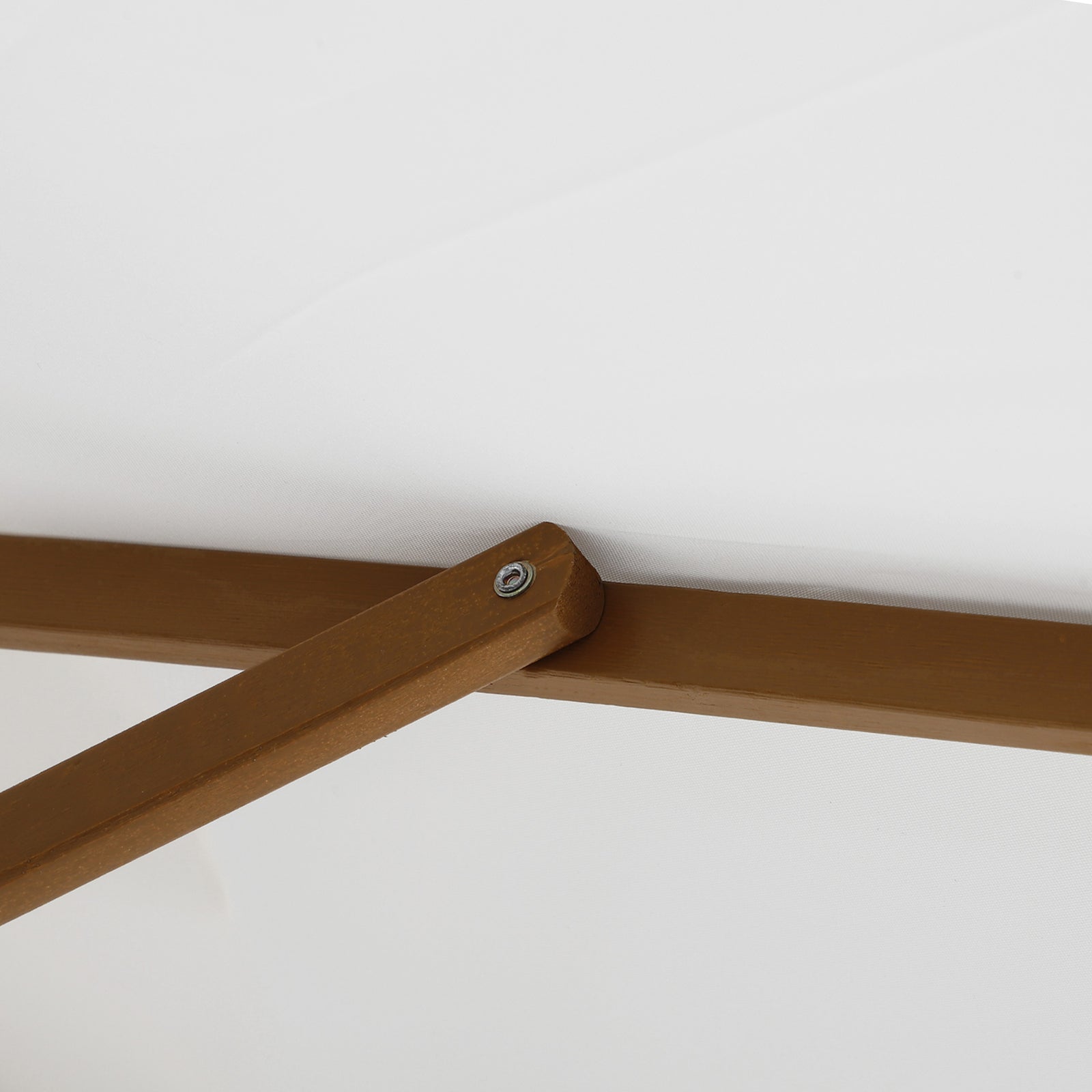 2.5m Wood Garden Parasol Sun Shade | White